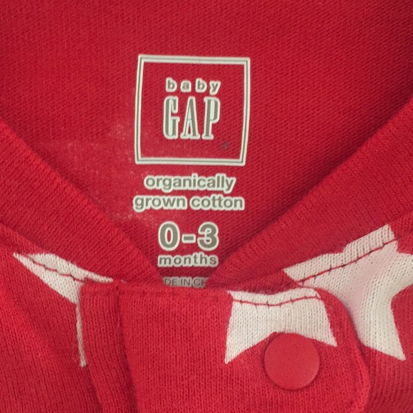 Organic Baby Gap Zipper Pajama Onesie Romper - Picture 2 of 3